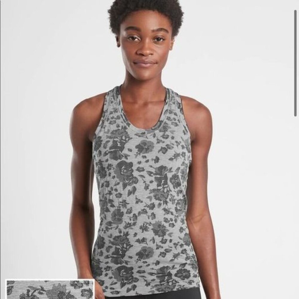 Athleta - XS - Momentum Racerback Tank Spacedye Floral Printed